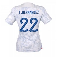 Ženski Nogometni dresi Francija Theo Hernandez #22 Gostujoči SP 2022 Kratek Rokav
